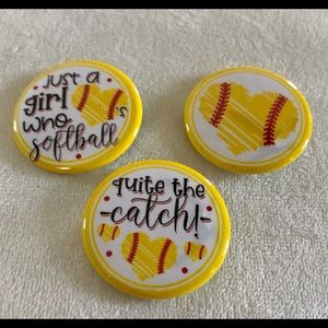 Quite the catch 1.5 inch pin back button set of 3